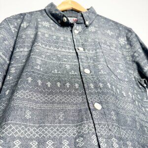 Silverlake Short Sleeve Button Down Southwestern Print Cotton Shirt Sz Medium